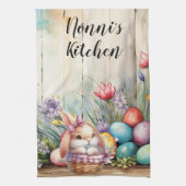 イースターパーソナライズされた祖母の母叔母の キッチンタオル (縦)