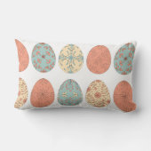 イースターパーソナライズされた装飾用クッション – パステルフローラ ランバークッション (裏面)