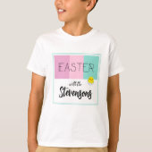 イースターパーソナライズされたTシャツ |イースターストライプ Tシャツ (正面)