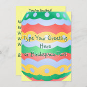 イースターパーティの招待状イースターカパーソナライズされたード 招待状 (正面/裏面)