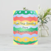 イースターパーティの招待状イースターカパーソナライズされたード 招待状 (スタンド正面)