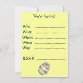 イースターパーティの招待状イースターカパーソナライズされたード 招待状 (裏面)