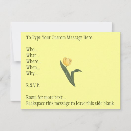 イースターパーティの招待状イースターパーソナライズされたカード 招待状 (裏面)