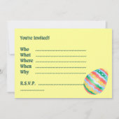 イースターパーティの招待状イースターパーソナライズされたカード 招待状 (裏面)