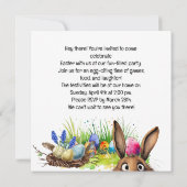 イースターパーティの招待状カード セーブザデート (裏面)