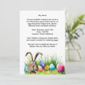 イースターパーティの招待状カード 招待状 (スタンド正面)