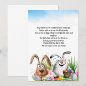 イースターパーティの招待状カード 招待状 (正面/裏面)