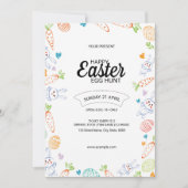 イースターパーティの招待状テンプレート (正面)