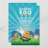 イースターパーティの招待状 招待状 (正面/裏面)