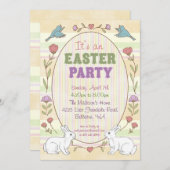イースターパーティの招待状 招待状 (正面/裏面)