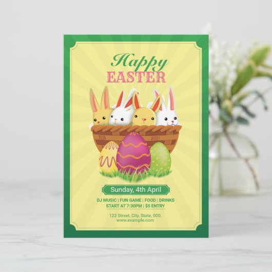 イースターパーティの招待状 招待状 (スタンド正面)
