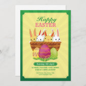 イースターパーティの招待状 招待状 (正面/裏面)