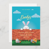 イースターパーティの招待状 招待状 (正面/裏面)