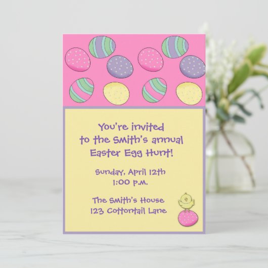 イースターパーティの招待状 招待状 (スタンド正面)