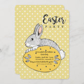 イースターパーティの招待状 招待状 (正面/裏面)