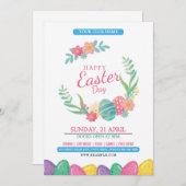 イースターパーティの招待状 招待状 (正面/裏面)