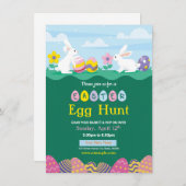 イースターパーティの招待状 招待状 (正面/裏面)