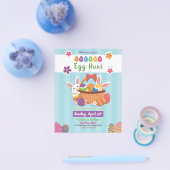 イースターパーティーの招待状 チラシ (シングル)