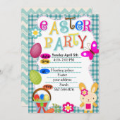 イースターパーティーの招待状 招待状 (正面/裏面)