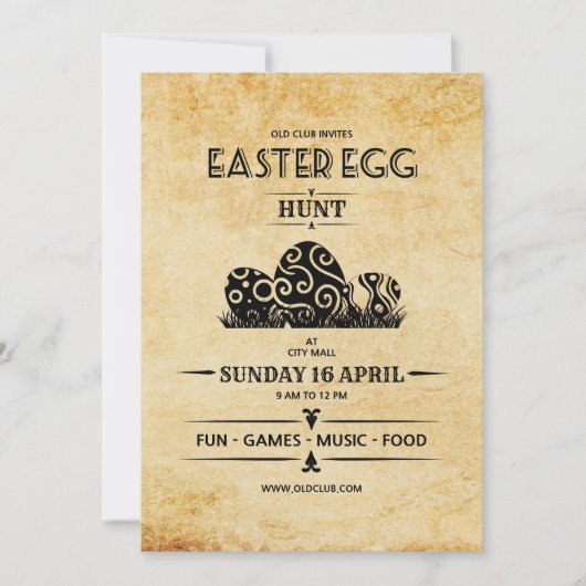 イースターパーティーフライヤーテンプレート 招待状 (正面)