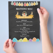 イースターパーティーメニューカードテンプレート チラシ (手)