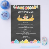 イースターパーティーメニューカードテンプレート チラシ (シングル)