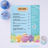 イースターパーティーメニューテンプレート チラシ (シングル)