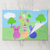 イースターパーティーランチョンマット 子供へ ペーパーパッド (折り畳み)