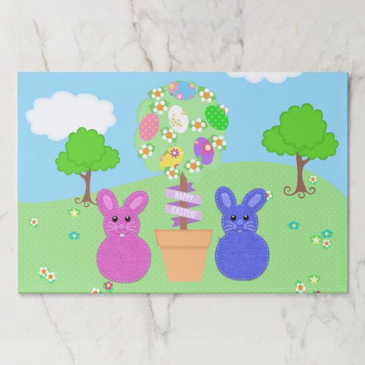 イースターパーティーランチョンマット 子供へ ペーパーパッド (正面)