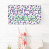 イースターパーティー卵狩りカラフルイースターエッグピンク 横断幕 (インサイチュ)