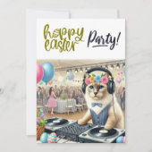 イースターパーティー(猫好き) 招待状 (正面)