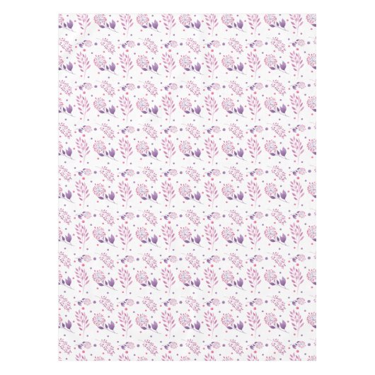 イースターパープルとレッドフローラ テーブルクロス (正面)