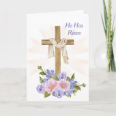 イースターパープルクロスクリスチャンフローラ シーズンカード (正面)