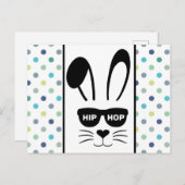 イースターヒップホップバニーホップ ポストカード (正面/裏面)