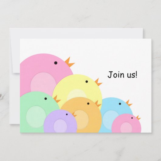 イースターヒナ卵狩り招待状 招待状 (正面)