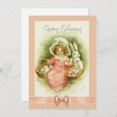 イースタービクトリアンカードガールバスケットの卵&バニー シーズンカード (正面/裏面)