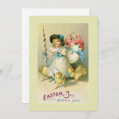 イースタービクトリアンカードガールバライン卵&チックス シーズンカード (正面/裏面)