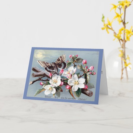 イースタービクトリアンカード – フローラクロス カード (黄色い花)