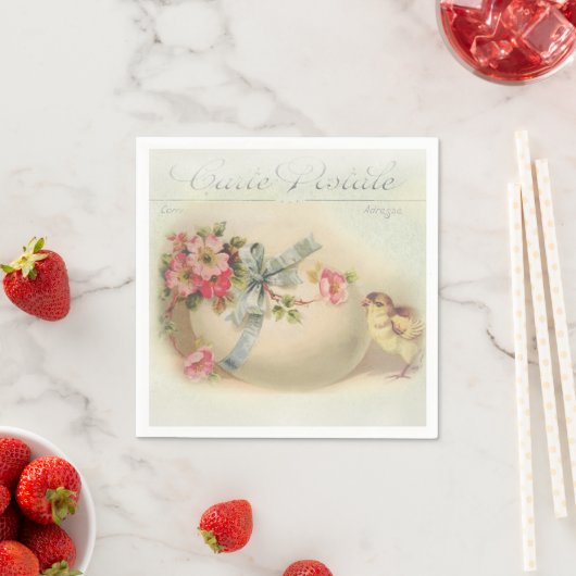 イースタービクトリアンシックと卵 スタンダードカクテルナプキン (インサイチュ)