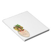 イースタービクトリアン、ヴィンテージの女の子と卵のボンネット ノートパッド (アングル)