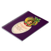 イースタービクトリアン、ヴィンテージの女の子と卵のボンネット ノートブック (左側)