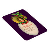 イースタービクトリアン、ヴィンテージの女の子と卵のボンネット マグネット (右側)