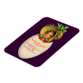 イースタービクトリアン、ヴィンテージの女の子と卵のボンネット マグネット (左側)