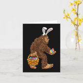 イースタービグフットと卵バスケットおもしろい少年たちSasqu カード (黄色い花)