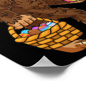 イースタービグフットと卵バスケットおもしろい少年たちSasqu ポスター (角)