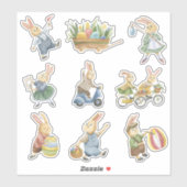 イースタービニールのスティッカーの束と卵 シール (シート)