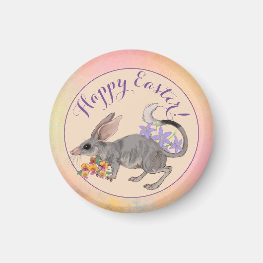 イースタービルビー&オーストラリアの花のハッピーイースターが マグネット (正面)