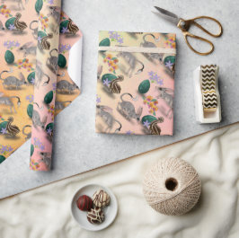 イースタービルビー&オーストラリアの花 ラッピングペーパー