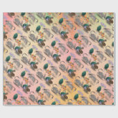 イースタービルビー&オーストラリアの花 ラッピングペーパー (フラット)