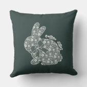 イースタービーブスホワイトレースバニーレースイヤーレース弓 クッション (裏面)